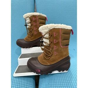 The North Face Heat Seeker Suede Girls 12 Faux Fur Winter Snow Boots